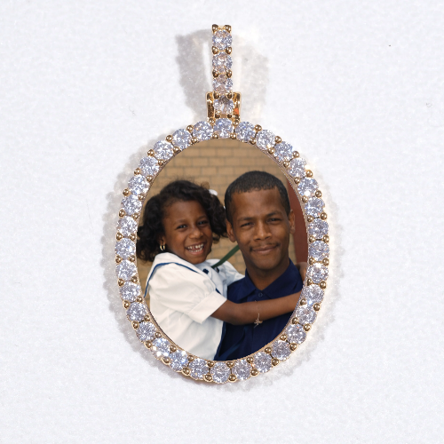 3D Oval Custom Picture Pendant