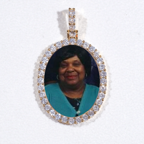 3D Oval Custom Picture Pendant