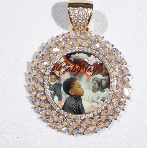 Large 3D Wheat Ear Custom Picture Pendant