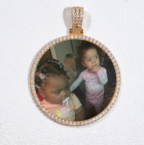 MEDIUM 3D CIRCLE CUSTOM PICTURE PENDANT