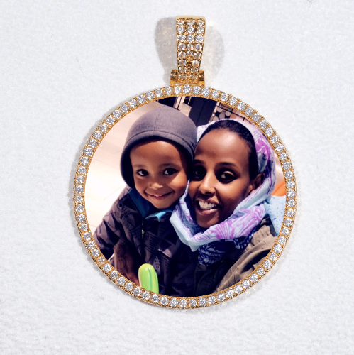 MEDIUM 3D CIRCLE CUSTOM PICTURE PENDANT