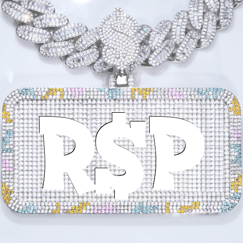 CUSTOM LETTER NECKLACE 3D COLORFUL SQUARE