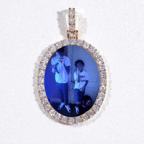 3D Oval Custom Picture Pendant