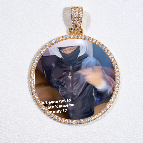 MEDIUM 3D CIRCLE CUSTOM PICTURE PENDANT