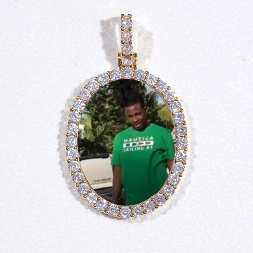 3D Oval Custom Picture Pendant