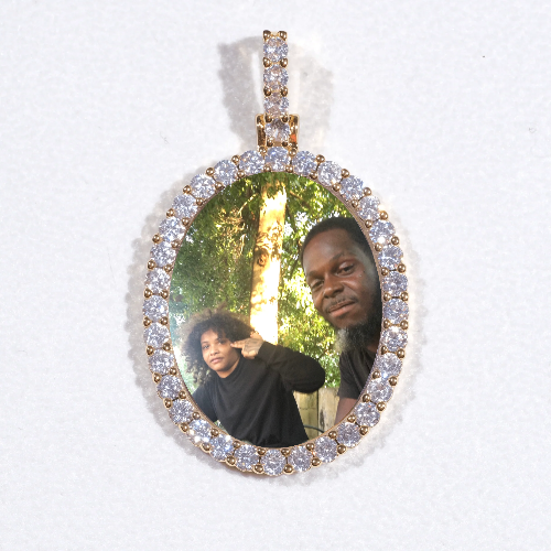 3D Oval Custom Picture Pendant