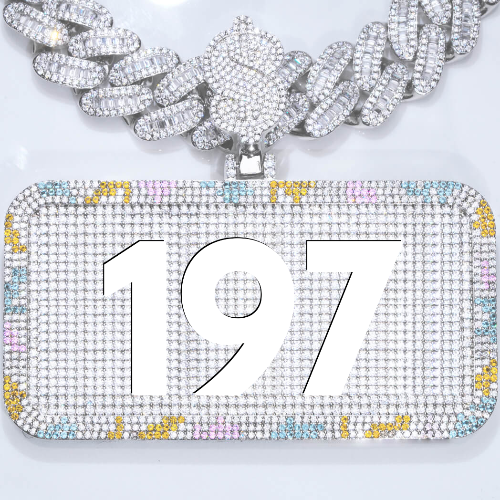 CUSTOM LETTER NECKLACE 3D COLORFUL SQUARE