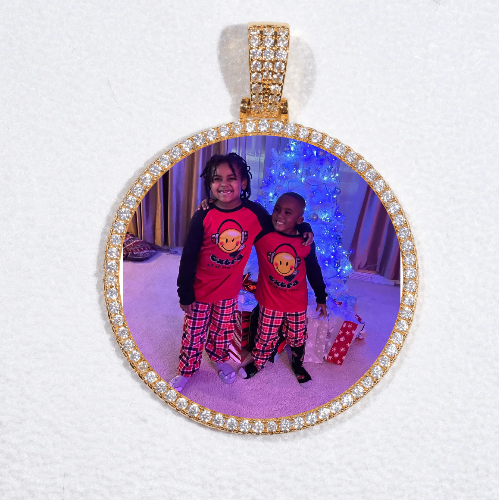 MEDIUM 3D CIRCLE CUSTOM PICTURE PENDANT