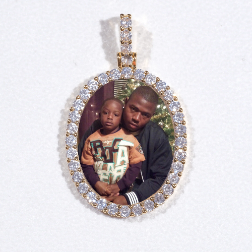3D Oval Custom Picture Pendant