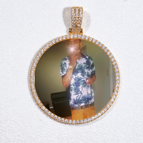 MEDIUM 3D CIRCLE CUSTOM PICTURE PENDANT