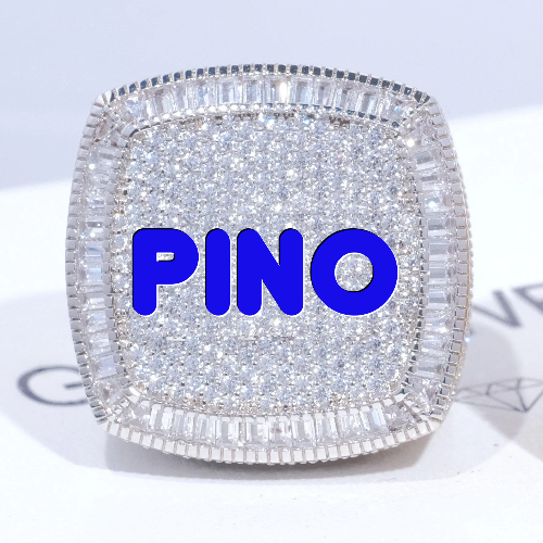 CUSTOM LETTER 3D ICED RING