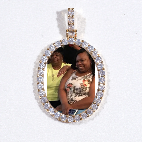 3D Oval Custom Picture Pendant