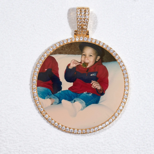 MEDIUM 3D CIRCLE CUSTOM PICTURE PENDANT