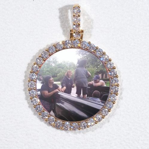 3D CIRCLE CUSTOM PICTURE PENDANT SMALL SIZE