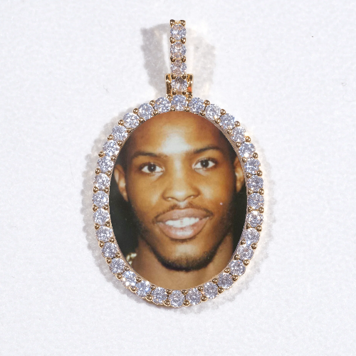 3D Oval Custom Picture Pendant
