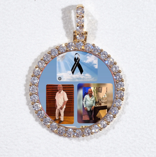 3D CIRCLE CUSTOM PICTURE PENDANT SMALL SIZE