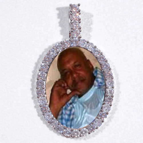 Large 3D Oval Custom Picture Pendant