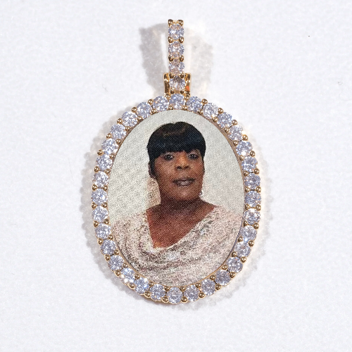 3D Oval Custom Picture Pendant