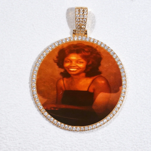 MEDIUM 3D CIRCLE CUSTOM PICTURE PENDANT