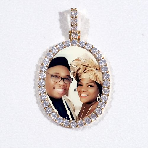 3D Oval Custom Picture Pendant