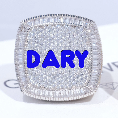 CUSTOM LETTER 3D ICED RING