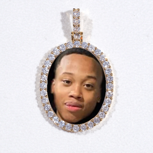 3D Oval Custom Picture Pendant