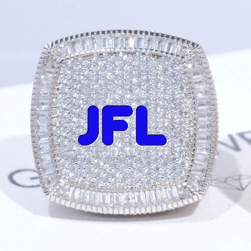 CUSTOM LETTER 3D ICED RING