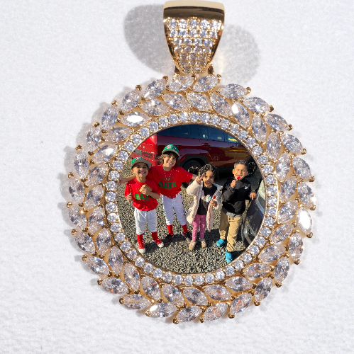 Large 3D Wheat Ear Custom Picture Pendant