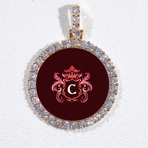 3D CIRCLE CUSTOM PICTURE PENDANT SMALL SIZE
