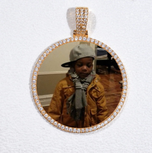MEDIUM 3D CIRCLE CUSTOM PICTURE PENDANT