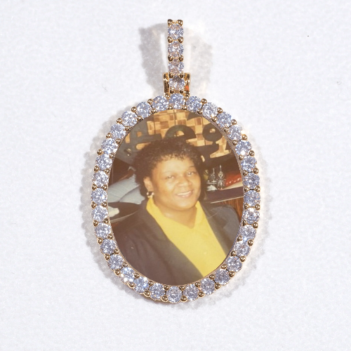 3D Oval Custom Picture Pendant