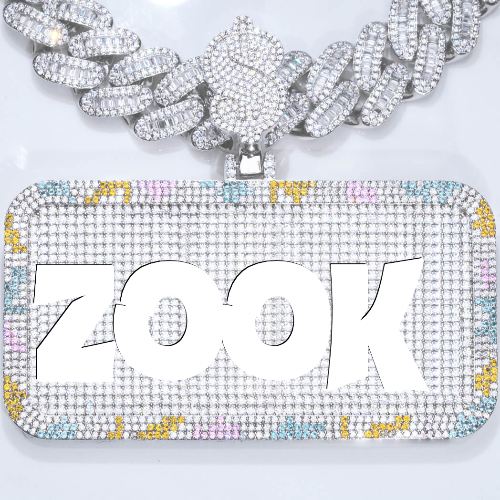 CUSTOM LETTER NECKLACE 3D COLORFUL SQUARE