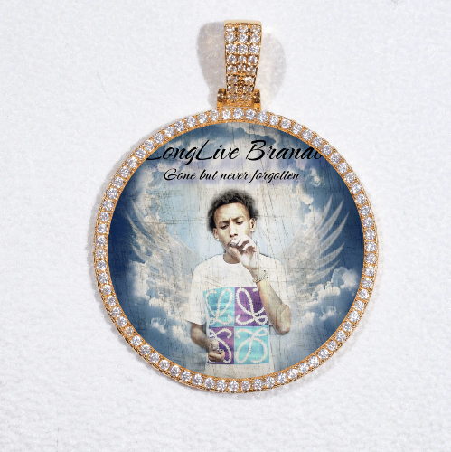 MEDIUM 3D CIRCLE CUSTOM PICTURE PENDANT