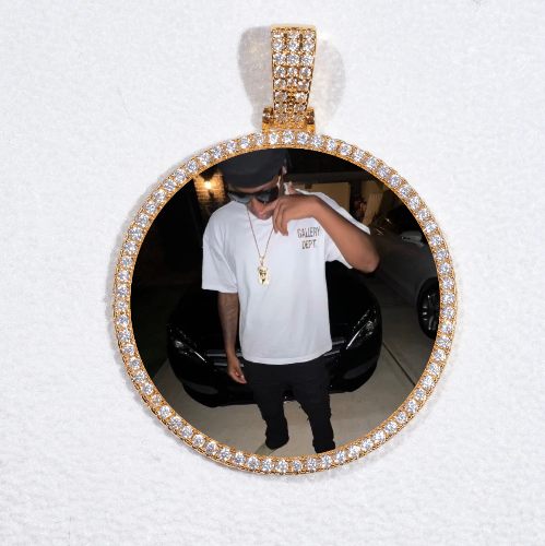 MEDIUM 3D CIRCLE CUSTOM PICTURE PENDANT