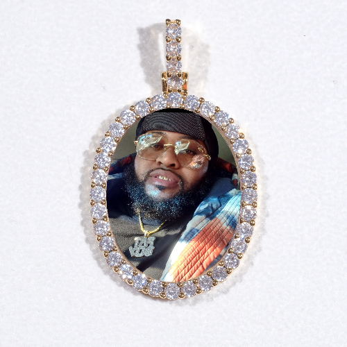 3D Oval Custom Picture Pendant