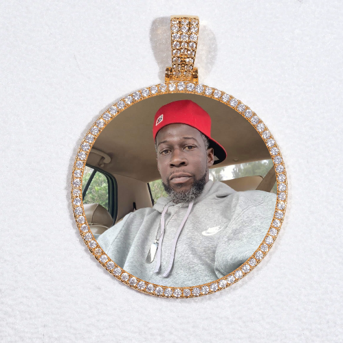MEDIUM 3D CIRCLE CUSTOM PICTURE PENDANT