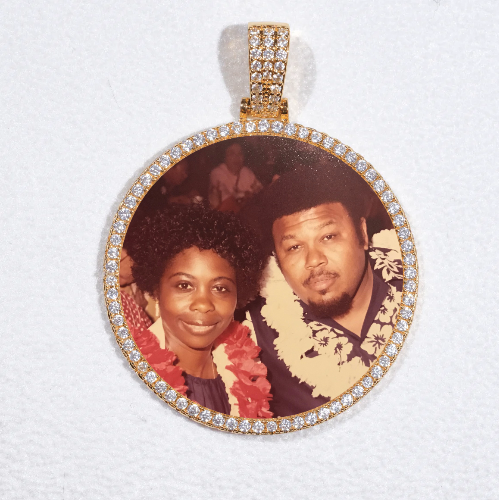 MEDIUM 3D CIRCLE CUSTOM PICTURE PENDANT