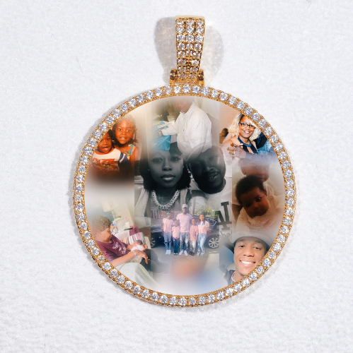 MEDIUM 3D CIRCLE CUSTOM PICTURE PENDANT