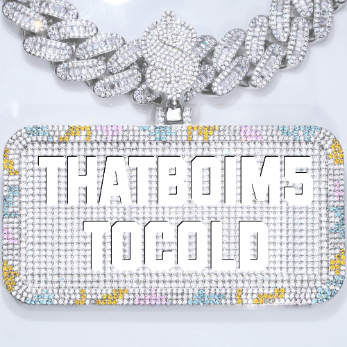 CUSTOM LETTER NECKLACE 3D COLORFUL SQUARE