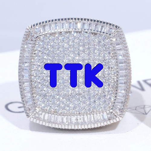 CUSTOM LETTER 3D ICED RING