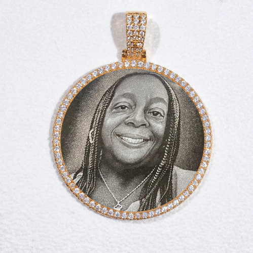 MEDIUM 3D CIRCLE CUSTOM PICTURE PENDANT