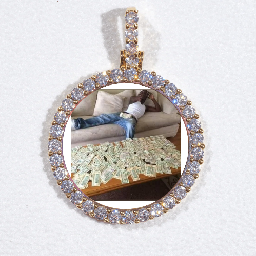 3D CIRCLE CUSTOM PICTURE PENDANT SMALL SIZE