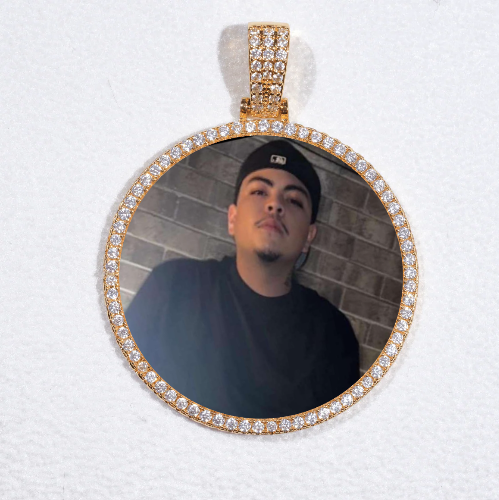 MEDIUM 3D CIRCLE CUSTOM PICTURE PENDANT