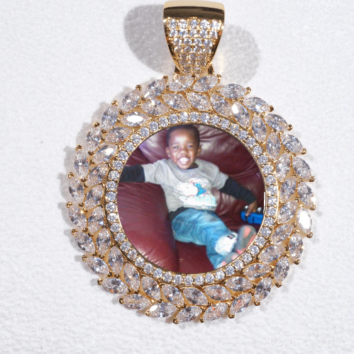 Large 3D Wheat Ear Custom Picture Pendant
