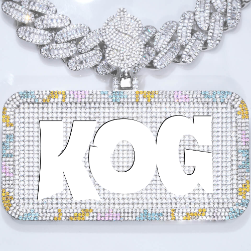 CUSTOM LETTER NECKLACE 3D COLORFUL SQUARE