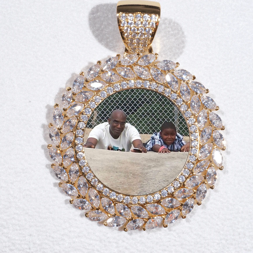 Large 3D Wheat Ear Custom Picture Pendant
