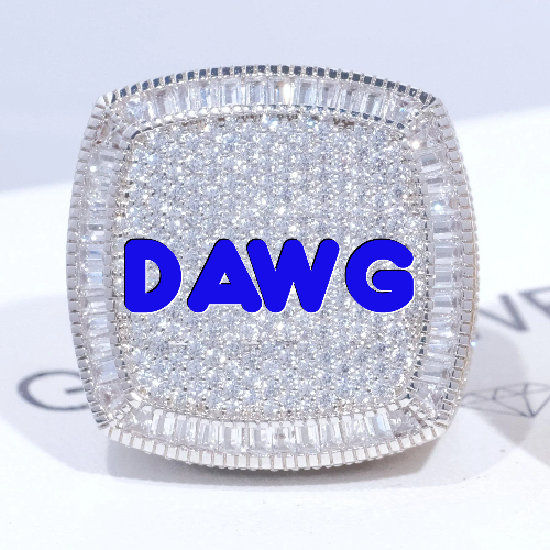CUSTOM LETTER 3D ICED RING