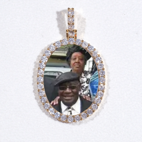 3D Oval Custom Picture Pendant