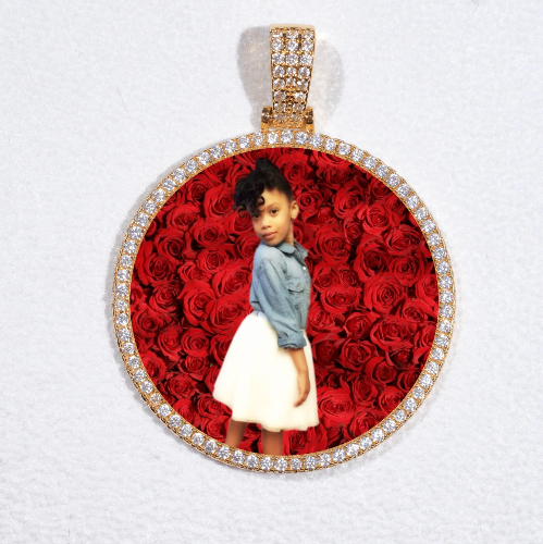 MEDIUM 3D CIRCLE CUSTOM PICTURE PENDANT