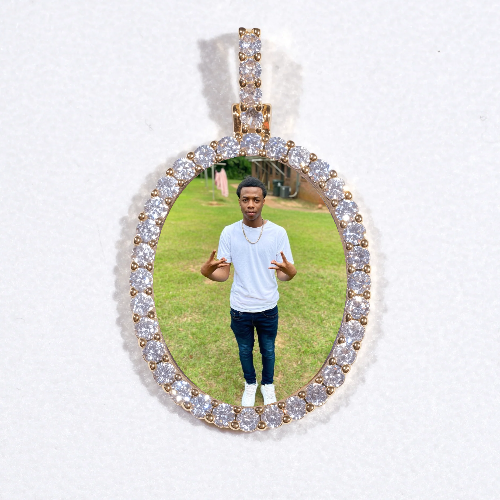 3D Oval Custom Picture Pendant